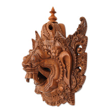Load image into Gallery viewer, Wood Mask Depicting Kumbakarna from the Ramayana Epic - Evil Kumbakarna | NOVICA
