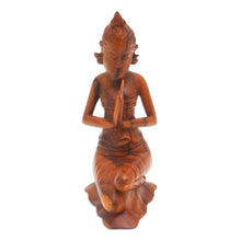 Load image into Gallery viewer, Wood statuette - Devoted in Prayer | NOVICA

