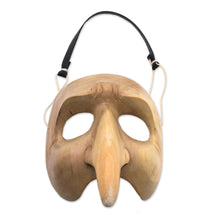 Load image into Gallery viewer, Wood mask - Long Nosed Clown | NOVICA
