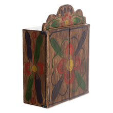 Load image into Gallery viewer, Unique Wood Retablo Folk Art Mask Theme Sculpture - Mask Collection | NOVICA

