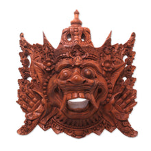 Load image into Gallery viewer, Balinese Carved Wood Mask Depicting Alengka King of Alengka - Rahwana King of Alengka | NOVICA
