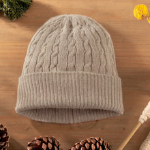 Load image into Gallery viewer, Unique Womens Alpaca Wool Solid Knit Hat - Tan Mountain Path | NOVICA
