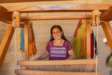 Load image into Gallery viewer, Zapotec Handwoven Rebozo Shawl in Black and Fuchsia - Zapotec Fiesta in Fuchsia | NOVICA
