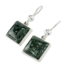 Load image into Gallery viewer, Handmade Sterling Silver Jade Dangle Earrings - Love&#39;s Riches | NOVICA
