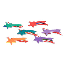 Load image into Gallery viewer, Ceramic ornaments (Set of 6) - Shooting Stars | NOVICA
