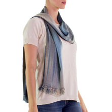 Load image into Gallery viewer, Hand Made Rayon Scarf - Solola Rainfall | NOVICA
