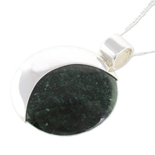 Load image into Gallery viewer, Maya Eclipse Lilac and Dark Green Jade Pendant Necklace - Lilac Quetzal Eclipse | NOVICA

