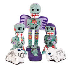 Load image into Gallery viewer, Artisan Crafted 9-Piece Day of the Dead Theme Nativity Scene - Calaveras | NOVICA
