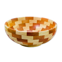 Load image into Gallery viewer, Artisan Crafted Natural Mahogany Palo Blanco Wood Bowl - Stairway of Nature | NOVICA
