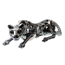 Load image into Gallery viewer, Eco Friendly Mexican Recycled Auto Part Panther Sculpture - Fierce Panther | NOVICA

