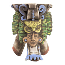 Load image into Gallery viewer, Mexican Archaeology Inspired Ceramic Owl Incense Holder - Owl Omen | NOVICA
