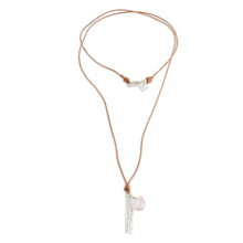 Load image into Gallery viewer, Romantic Rose Quartz Pendant Necklace from Guatemala - Loved | NOVICA
