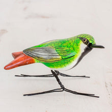 Load image into Gallery viewer, Guatemalan Handmade Mango Hummingbird Ceramic Bird Figurine - Mango Hummingbird | NOVICA
