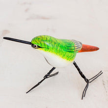 Load image into Gallery viewer, Guatemalan Handmade Mango Hummingbird Ceramic Bird Figurine - Mango Hummingbird | NOVICA
