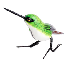 Load image into Gallery viewer, Guatemalan Handmade Mango Hummingbird Ceramic Bird Figurine - Mango Hummingbird | NOVICA
