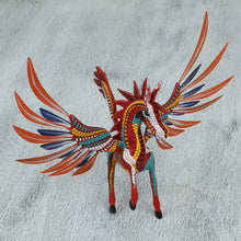 Load image into Gallery viewer, Handcrafted Alebrije Wood Pegasus Statuette from Mexico - Magnificent Pegasus | NOVICA
