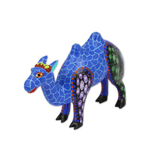 Load image into Gallery viewer, Wood Alebrije Camel Figurine in Vivid Colors from Mexico - Colorful Camel | NOVICA
