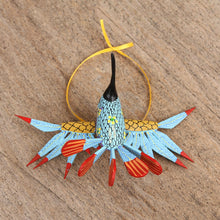 Load image into Gallery viewer, Handcrafted Copal Wood Alebrije Bird Ornament - Hummingbird Song | NOVICA
