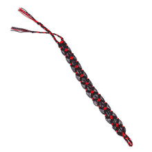 Load image into Gallery viewer, Black and Red Braided Cotton Bracelet from Mexico - Scarlet Braid | NOVICA
