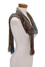 Load image into Gallery viewer, Earth-Tone Rayon Chenille Scarf from Guatemala - Paths | NOVICA
