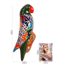 Load image into Gallery viewer, Ceramic Parrot Wall Sculptures from Mexico (Pair) - Parrot Friends | NOVICA
