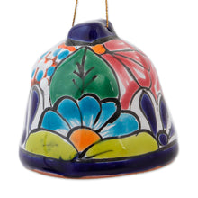 Load image into Gallery viewer, Bell-Shaped Talavera-Style Ceramic Ornaments (Pair) - Talavera Bells | NOVICA
