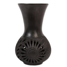 Load image into Gallery viewer, Floral Barro Negro Ceramic Decorative Vase - Barro Negro Rays | NOVICA
