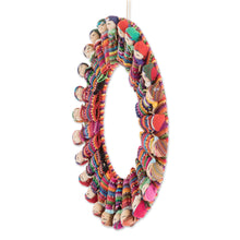 Load image into Gallery viewer, Cotton Worry Doll Wreath from Guatemala - Quitapena Happiness | NOVICA
