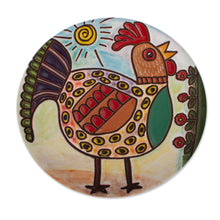 Load image into Gallery viewer, Rooster-Themed Ceramic Wall Art from Mexico - Rooster Under the Sun | NOVICA
