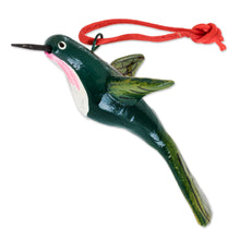 Load image into Gallery viewer, Hand-Painted Ceramic Hummingbird Ornaments (Set of 4) - Lively Hummingbirds | NOVICA
