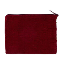 Load image into Gallery viewer, Handwoven Beige and Brown Cotton Coin Purse from Mexico - Dusty Rose Diamonds | NOVICA
