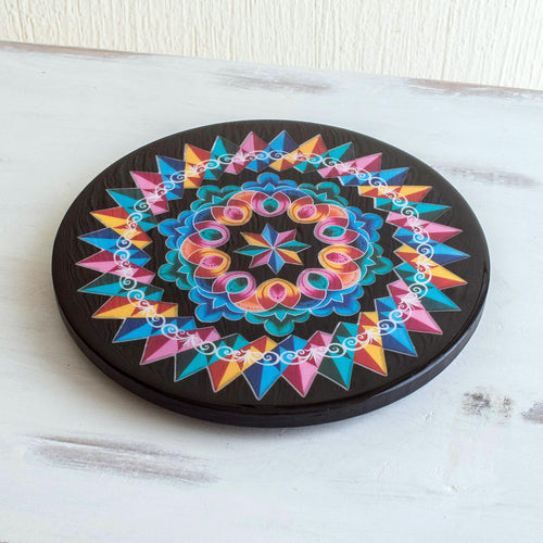 Costa Rican Mandala in Black