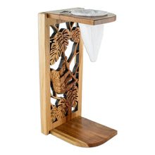 Load image into Gallery viewer, Hand Carved Teak Wood Drip Coffee Stand - Jungle Sloth | NOVICA
