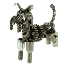Load image into Gallery viewer, Upcycled Auto Part Rustic Dog Sculpture from Mexico - Rustic Schnauzer | NOVICA
