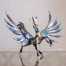 Load image into Gallery viewer, Copal Wood Pegasus Alebrije from Mexico - Azure Pegasus | NOVICA
