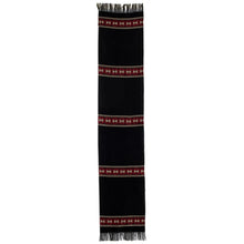 Load image into Gallery viewer, Black and Red Table Runner - Peten Flowers | NOVICA
