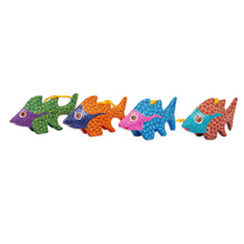 Load image into Gallery viewer, Hand Painted Fish Alebrije Ornaments (Set of 4) - Walking Fish | NOVICA
