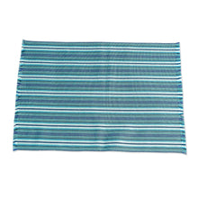 Load image into Gallery viewer, Blue Table Linen Set (Set for 6) - Tecpan Tradition | NOVICA

