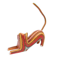Load image into Gallery viewer, Cat Alebrije Figurine from Mexico - Relaxed Cat | NOVICA
