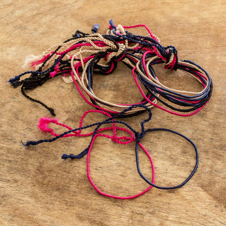Assorted Color Macrame Bracelets (Set of 20) - Solola Pride | NOVICA