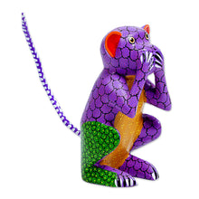 Load image into Gallery viewer, Wood Alebrije Carving of Multicolored Monkey from Oaxaca - Speak No Evil | NOVICA
