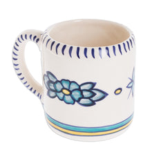 Load image into Gallery viewer, Ceramic Hand Painted Coffee Mug with Floral Design - Bermuda | NOVICA
