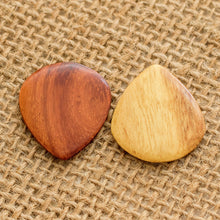 Load image into Gallery viewer, Handmade Wooden Guitar Picks (Pair) - All That Jazz | NOVICA
