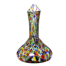 Load image into Gallery viewer, Artisan Crafted Recycled Glass Decanter - Jubilant Color | NOVICA
