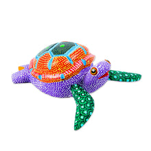 Load image into Gallery viewer, Handcrafted Copal Wood Alebrije - Lilac Turtle | NOVICA
