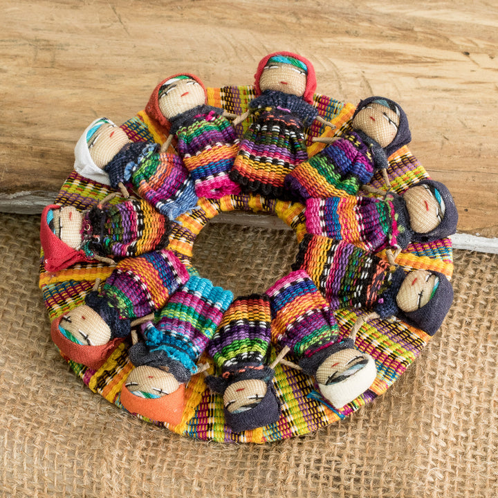 Handmade Guatemalan Quitapena Circular Cotton Magnet - Joyfully United | NOVICA