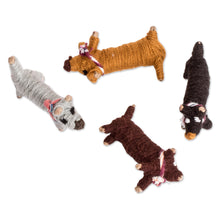 Load image into Gallery viewer, Guatemalan Set of 4 Handcrafted Cotton Worry Dogs - My Best Friends | NOVICA

