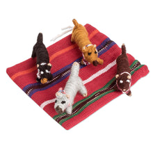 Load image into Gallery viewer, Guatemalan Set of 4 Handcrafted Cotton Worry Dogs - My Best Friends | NOVICA
