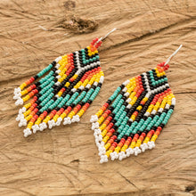 Load image into Gallery viewer, Multicolored Beaded Waterfall Earrings Handmade in Guatemala - Multicolor Tradition | NOVICA
