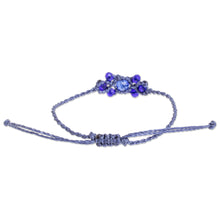 Load image into Gallery viewer, Blue Beaded Macrame Bracelet from Guatemala - Oniric Glow | NOVICA
